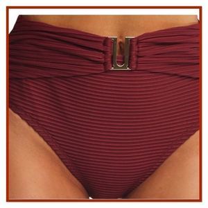 Time & Tru Size 3X Maroon Supreme U Trim Bikini Bottom